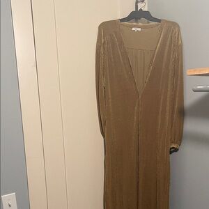FRNCH Gold Long Sleeve Dress
